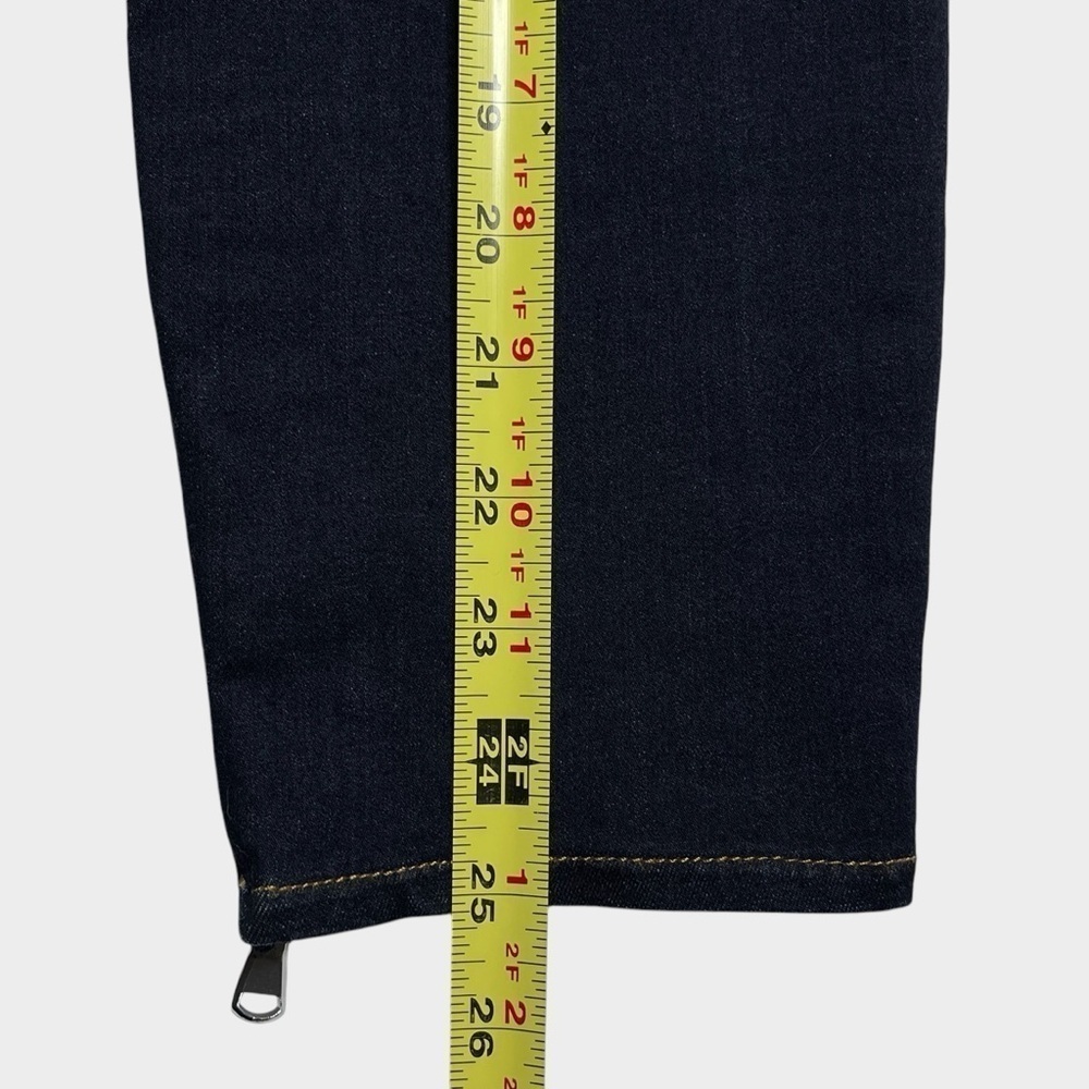 L'AGENCE | Emmanuelle Ankle Zip Skinny Jeans Cropped Womens 32 Midnight - Picture 9 of 12